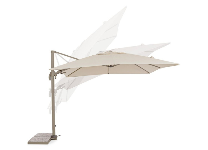 Parasol ogrodowy 3m x 3m BOLZANO Santorino aluminium piaskowy