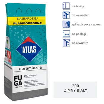 ATLAS FUGA CERAMICZNA - 200 zimny biały 5kg