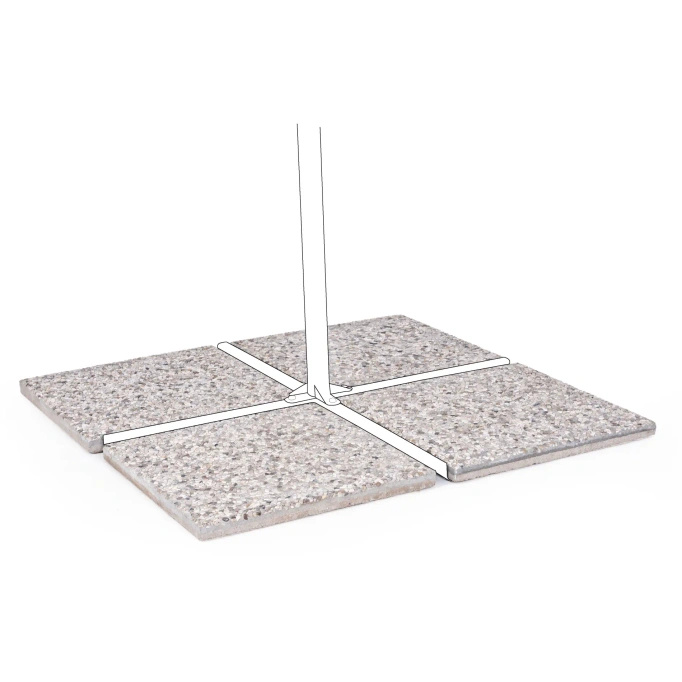 Obciążenie do podstawy parasola 50x50cm BOLZANO Marmette Beton szary/beżowy  (4el)