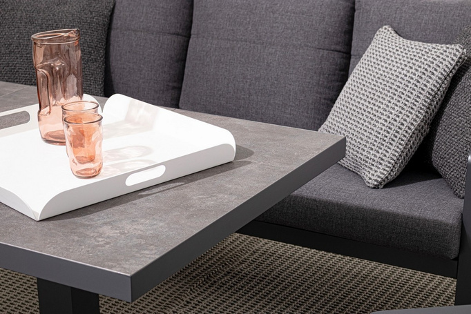 Stół ogrodowy/ława 2w1 BOLZANO Titano 140x85 cm antracytowy