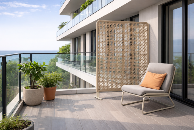 Parawan ogrodowy dekoracyjny BOLZANO Bonta 120x150 cm beżowy