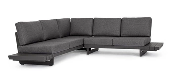 BOLZANO Zestaw mebli ogrodowych Inverno aluminium antracyt