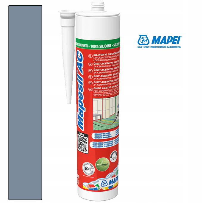 MAPEI Silikon Mapesil AC 1125 Zamkowy szary 310ml