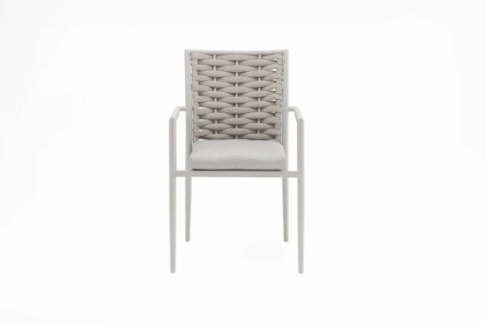 Krzesło ogrodowe LOOP 58x55x143cm beżowe aluminium