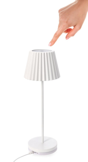 Lampa ogrodowa metalowa BOLZANO LED Artika H36 biała 36 cm