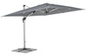 Parasol ogrodowy 300x400cm BOLZANO Ibis aluminium szary