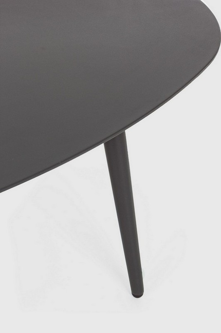 Stolik kawowy ogrodowy owalny BOLZANO Rossano antracytowy 120x75x30 cm 