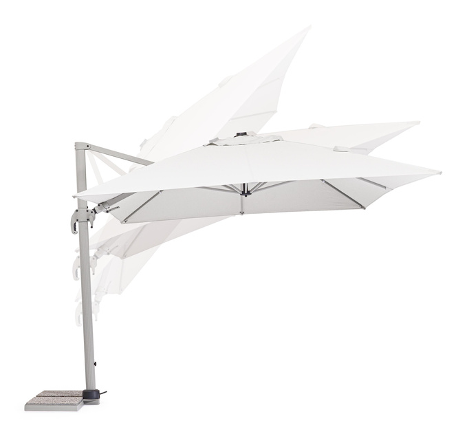 Parasol ogrodowy 3m x 4m BOLZANO Santorino aluminium szary