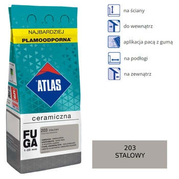 ATLAS FUGA CERAMICZNA - 203 stalowy 5kg
