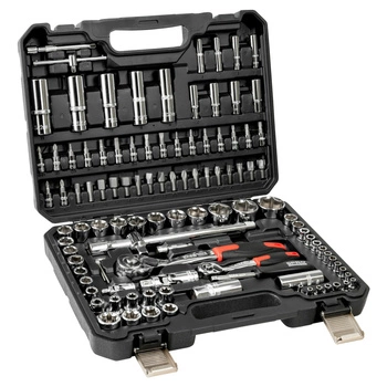 ZESTAW KLUCZY NASADOWYCH Z GRZECHOTKAMI 1/2" I 1/4" 108 SZT. CRV PRO-WK407