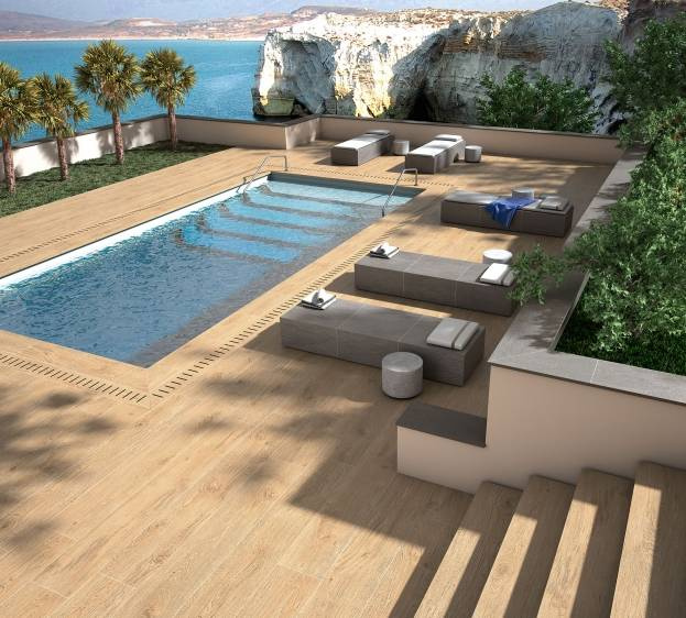 Płytka tarasowa 2 cm mat Novabell Artwood Malt 40x120 drewnopodobna brązowy II gatunek