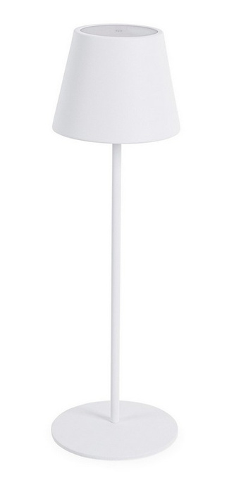 Lampa ogrodowa LED BOLZANO Etna H38 biała metalowa 38 cm