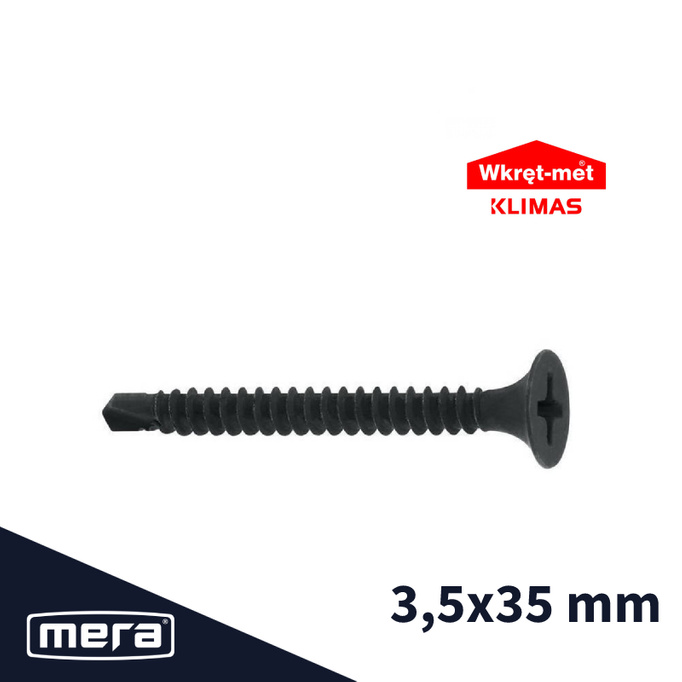 Wkręt-met wkręty samowiercące do płyt GK do metalu 3,5x35 1000 szt.