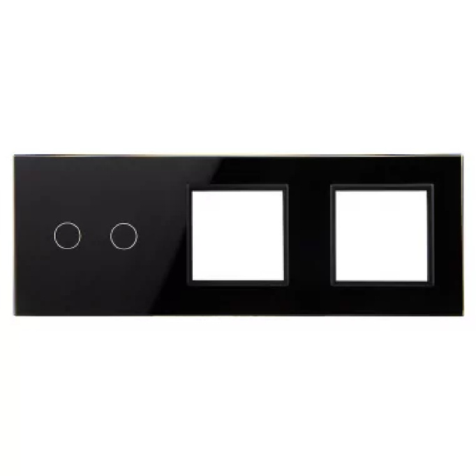 Livolo panel szklany czarny potrójny 702GG-62 włącznik 2+gn+gn