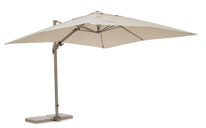 Parasol ogrodowy 3m x 3m BOLZANO Santorino aluminium piaskowy