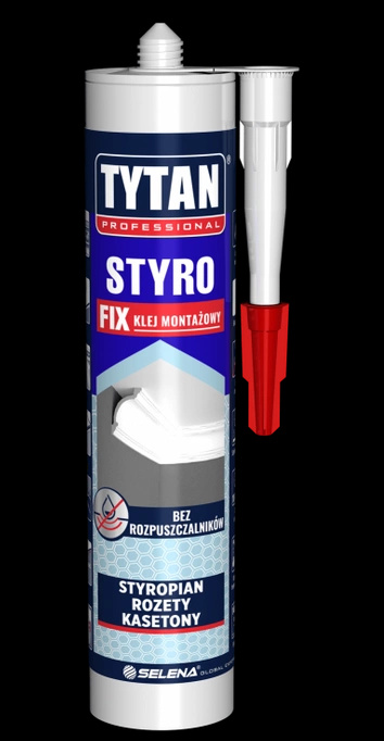 Tytan klej montażowy STYRO FIX do styropianu biały 290 ml