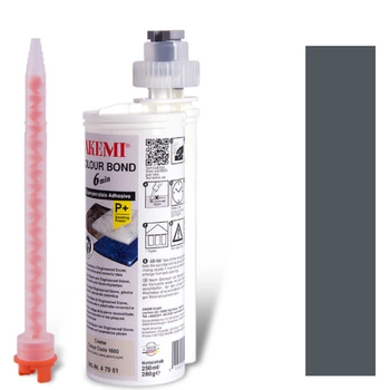 AKEMI COLOUR BOND 6min , KOLOR SZARY grey CC 1880 47089 żywica , klej do kamienia 250ml / 280g