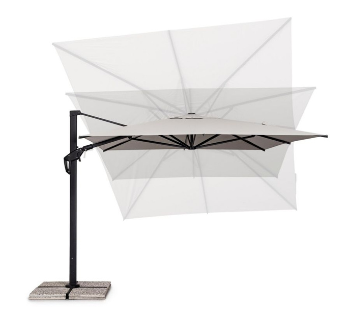 Parasol ogrodowy 3m x 4m BOLZANO Arrito aluminium szary