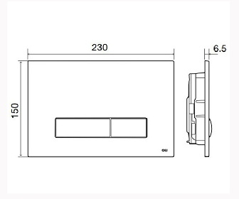 Chromová rohož oplachování glam. do rámce Ola 139186