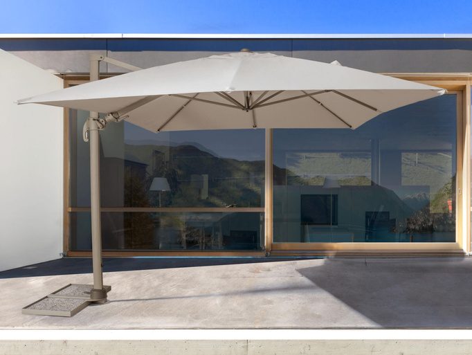 Parasol ogrodowy 300x400cm BOLZANO Santorino aluminium piaskowy