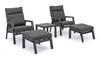 Stolik kawowy 50x50cm BOLZANO Kanva aluminium antracyt