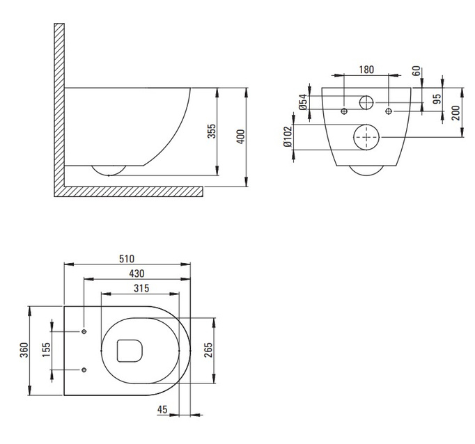 Visící mísa dessi home corrado