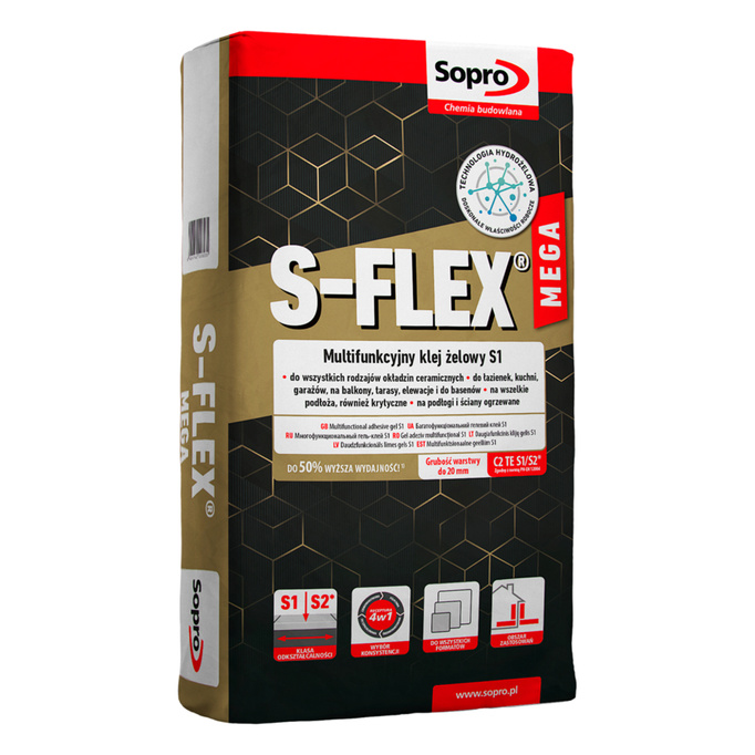 Sopro S-FLEX mega - Multifunkcyjny klej żelowy S1 22,5kg