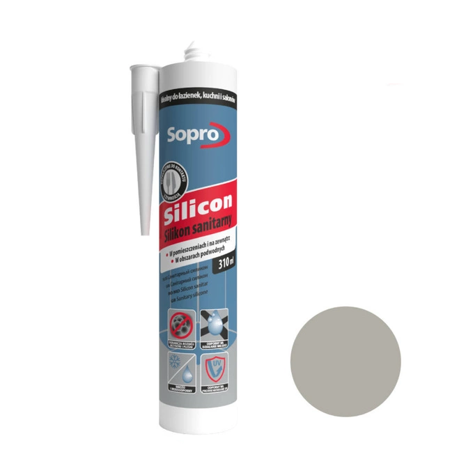 Sopro silikon sanitarny szary 15 310ml