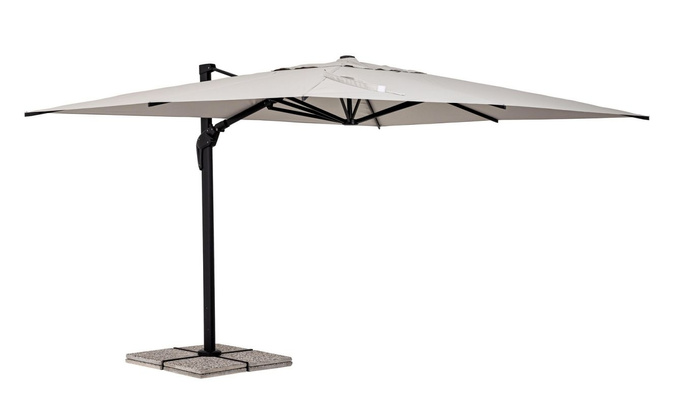 Parasol ogrodowy 3m x 4m BOLZANO Arrito aluminium szary