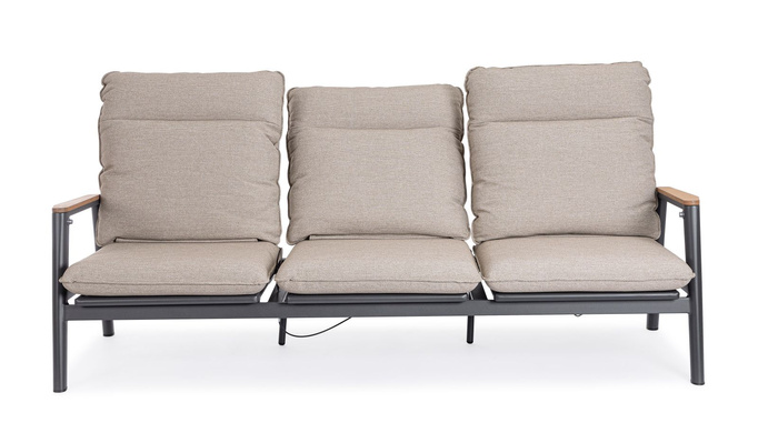 Sofa 3 osobowa BOLZANO Massimo aluminium beż | antracyt