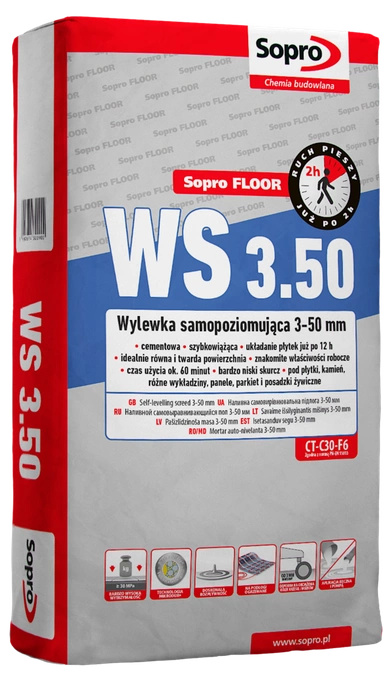 Sopro WS 3.50 - Wylewka samopoziomująca 3-50 mm 25kg 290