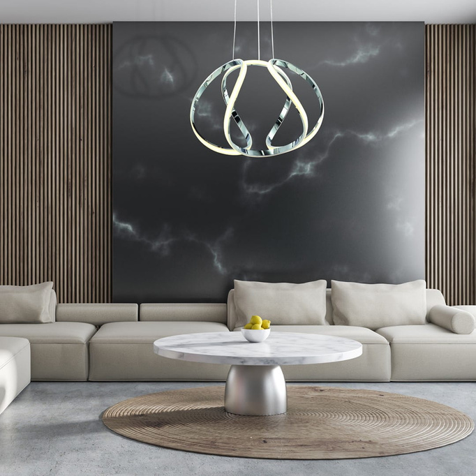 Lampa wisząca MILAGRO Globe ML3808 chrom - EKSPOZYCJA