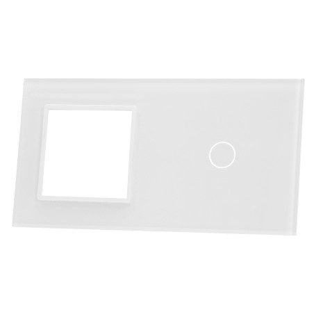 Livolo panel szklany biały podwójny 701G-61 włącznik 1+  gn