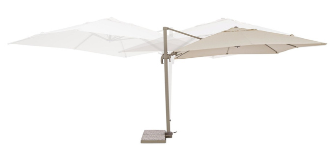 Parasol ogrodowy 3m x 3m BOLZANO Santorino aluminium beżowy