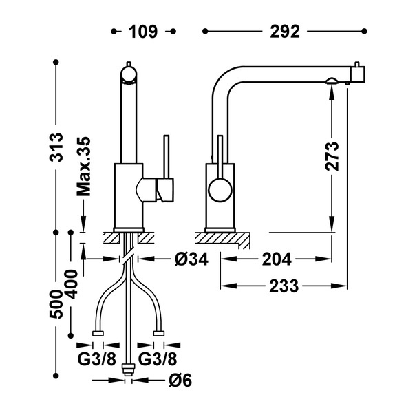 Sprchová baterie se sadou sprchy Silia