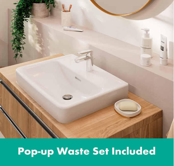 Bateria umywalkowa stojąca EcoSmart chrom.