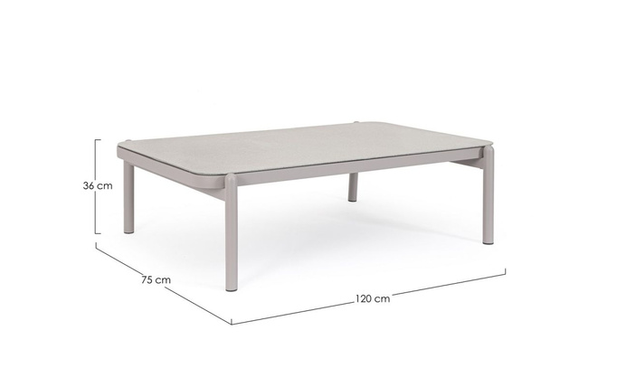 Stół ogrodowy BOLZANO FREYA 120x75cm aluminium beż