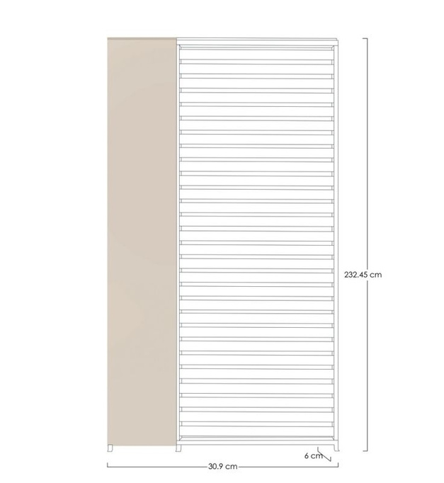 Panel pionowy do zadaszenia BOLZANO Roma 30,9 cm beżowy