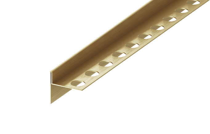 Listwa spadkowa krawędziowa, Lewa złoto szczotkowane 180cm    LSGO-0204