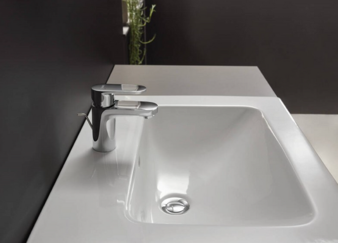 Ecosmart Chrome Standing Washbasin Baterie.