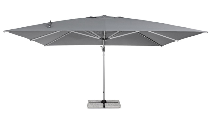 Parasol ogrodowy 400x400cm BOLZANO Ibis aluminium szary