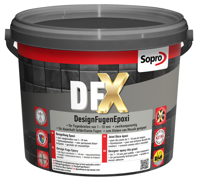 Design Sopro DFX 10 bílých epoxidových fugue 3kg 1201