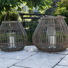 Caen ⌀69cm x Round Lantern 59cm White Wiped