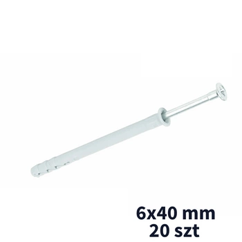 RIGIPS kołek wbijany z kapturkiem 6x40mm 20szt