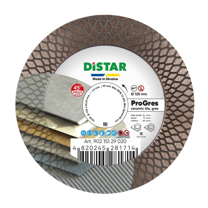 DISTAR Tarcza diamentowa 125mm PRO Gres  90215129020