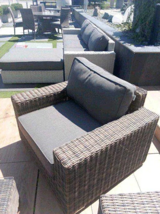 Meble ogrodowe MILANO II Royal Piaskowy + 2 x fotel Milano - EKSPOZYCJA