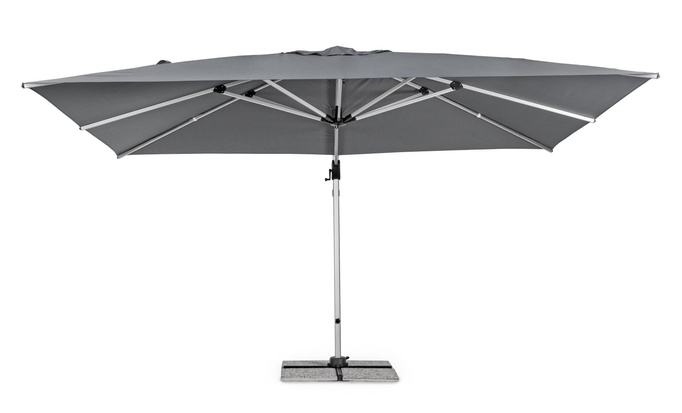 Parasol ogrodowy 300x400cm BOLZANO Ibis aluminium szary