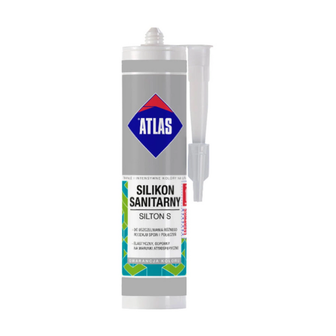 Silikon sanitarny Atlas silton s jasnoszary 034 280ml