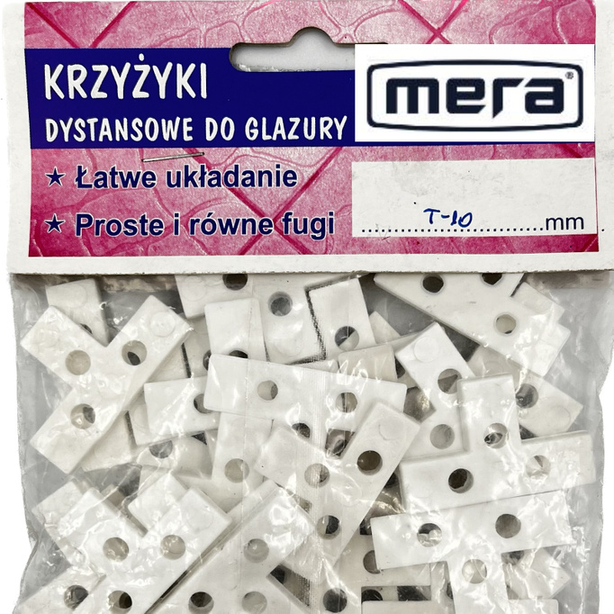 Krzyżyki T do glazury 10mm -30 sztuk