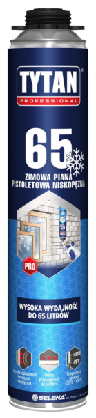 Piana montażowa pistoletowa niskoprężna ZIMOWA 65 PROFESSIONAL 750ml